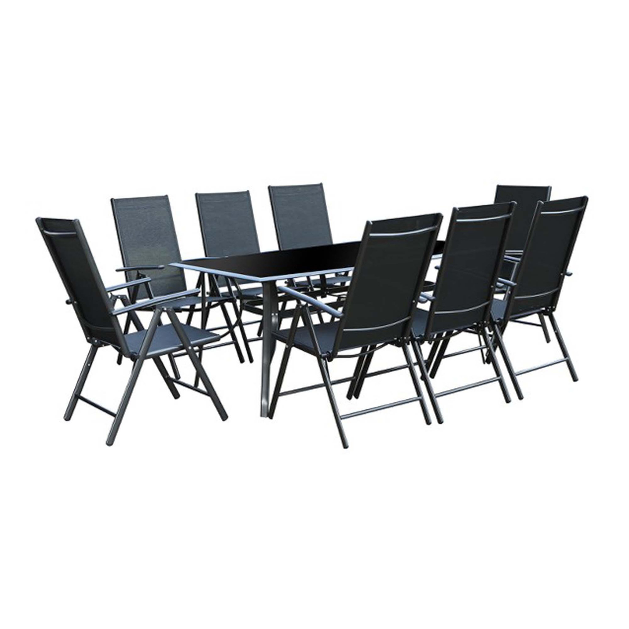 Voir la diapositive 1 : CONCEPT USINE Table de jardin et 8 chaises en aluminium rimini