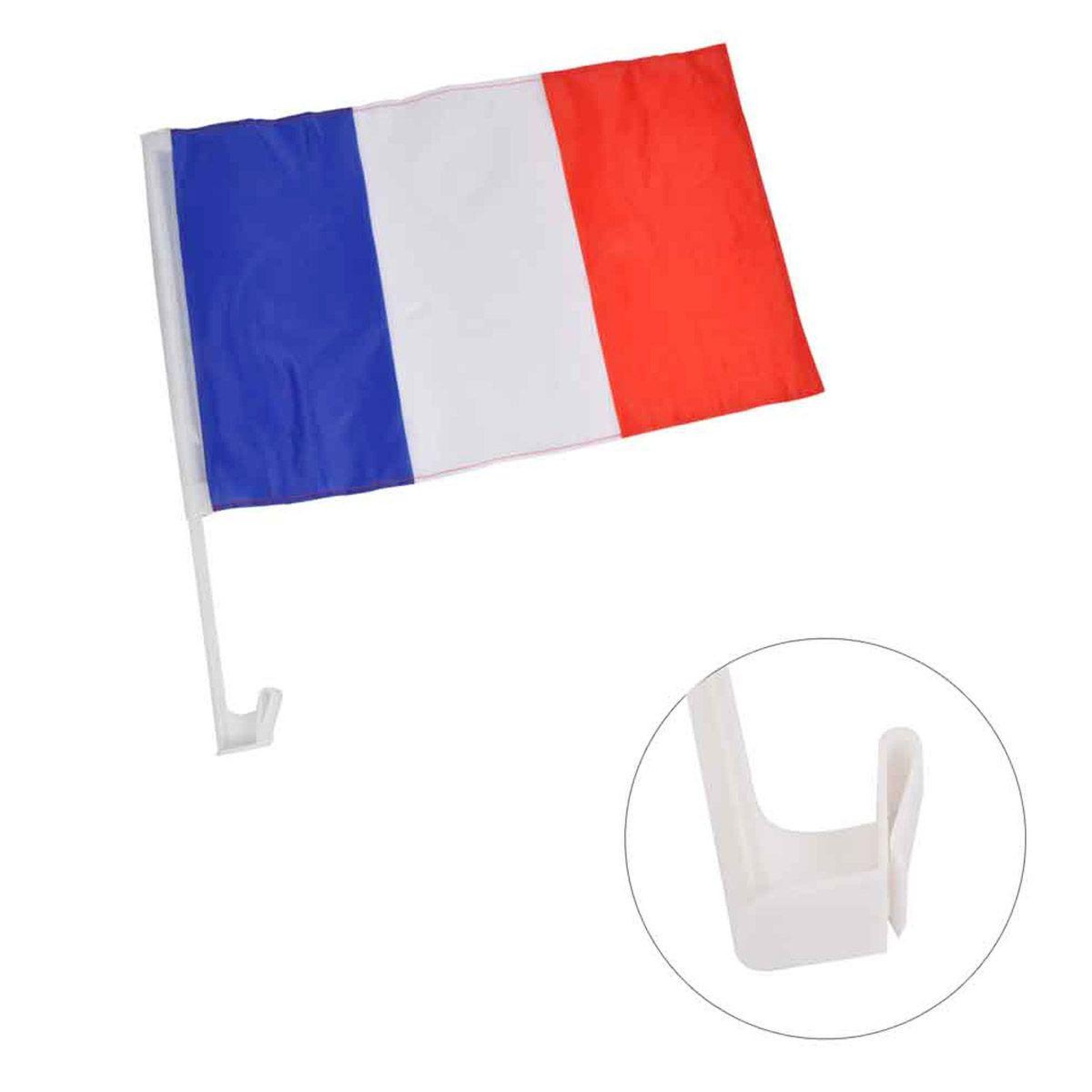 Voir la diapositive 1 : HOMEA Drapeau pour voiture  france  45cm bleu, blanc & rouge