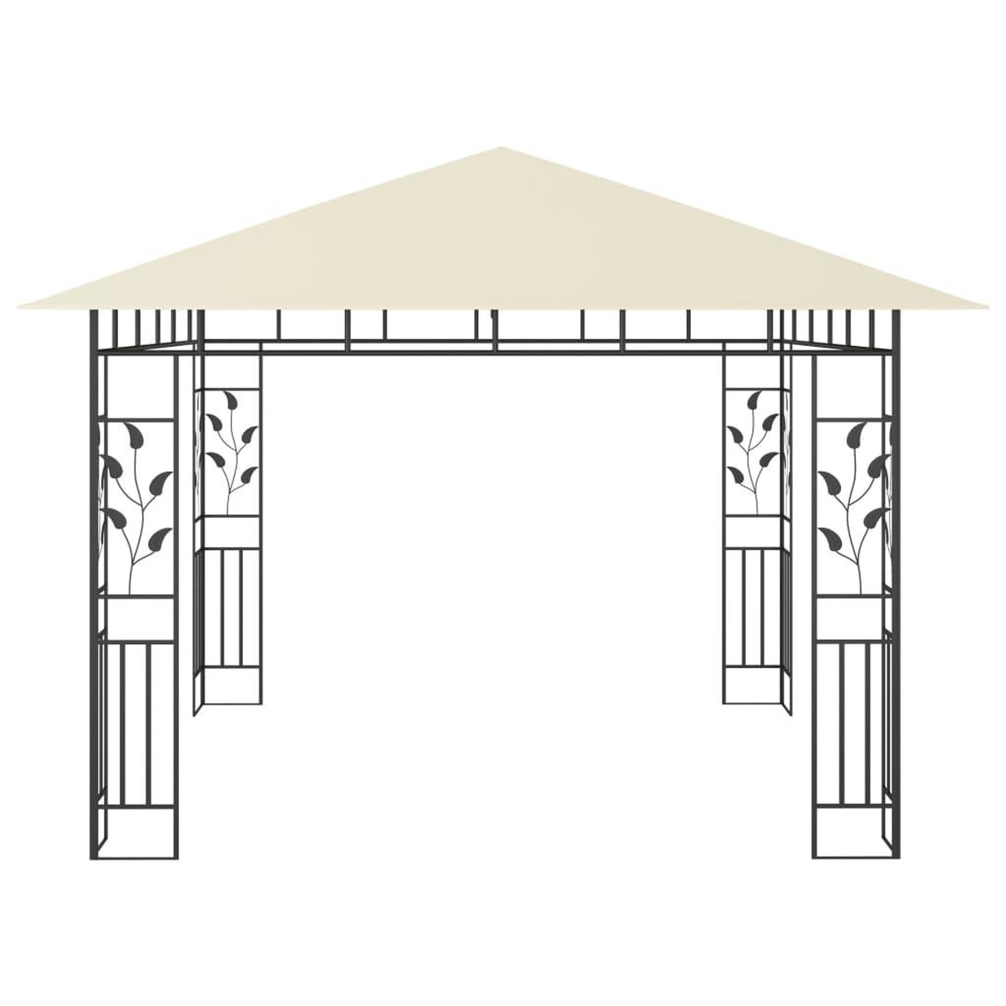 Voir la diapositive 4 : VIDAXL Belvedere avec moustiquaire 3x3x2,73 m Creme 180 g/m^2