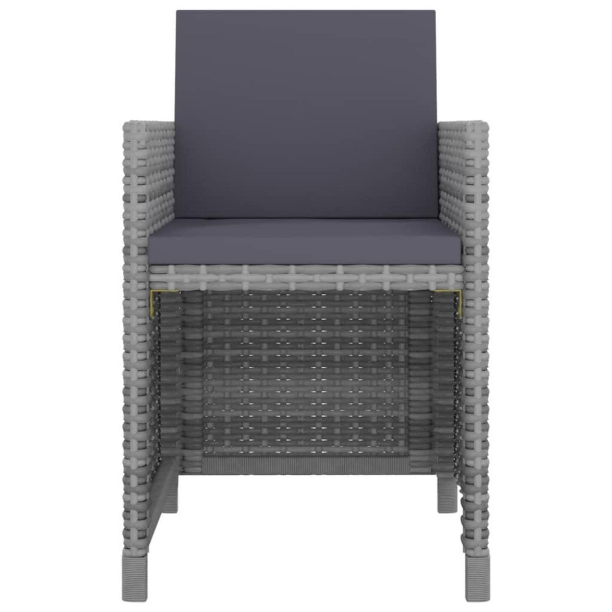 VIDAXL Salon de jardin 11 pcs avec coussins Resine tressee Gris