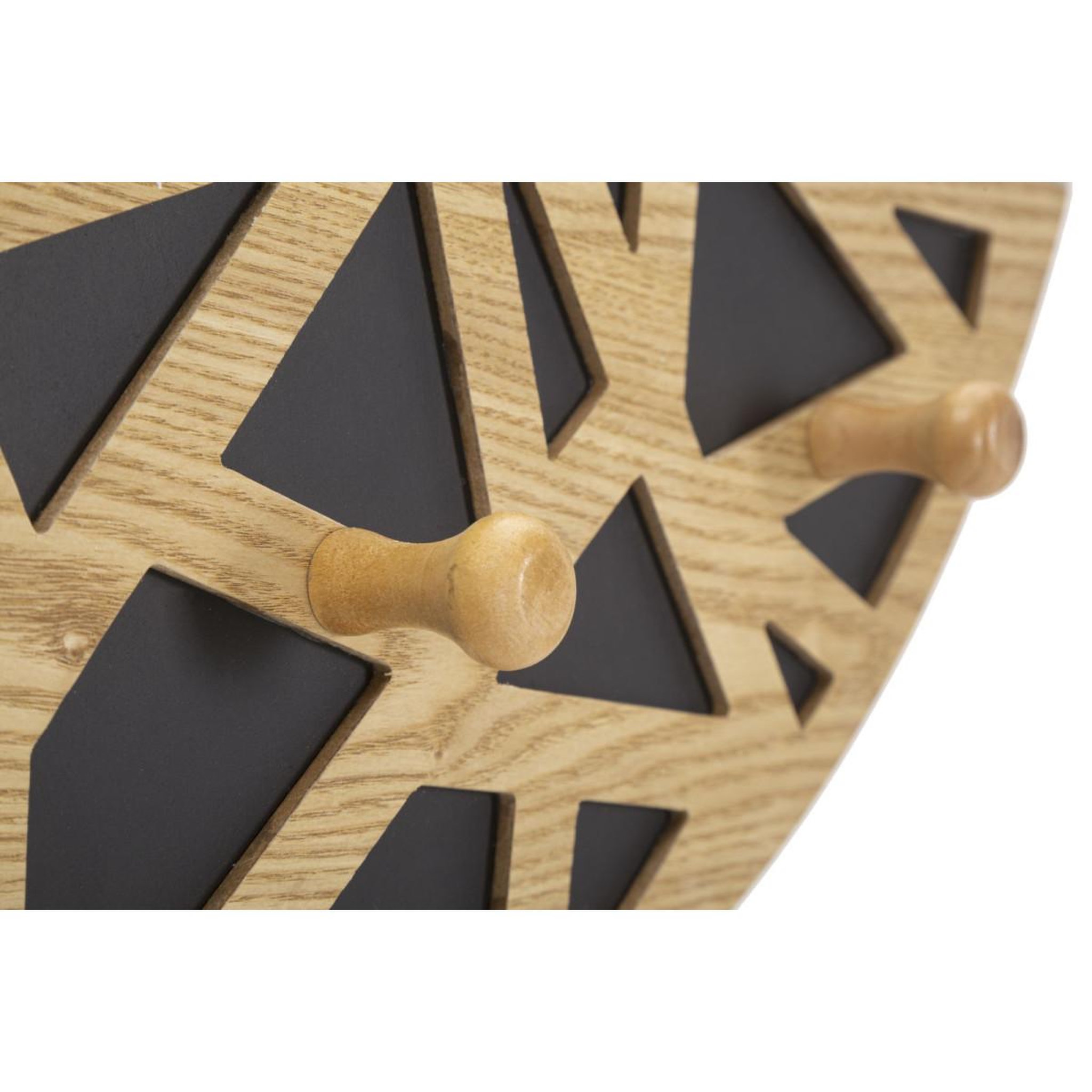 Voir la diapositive 4 : Paris Prix Miroir mural avec 3 crochets  triangle  90cm naturel & noir