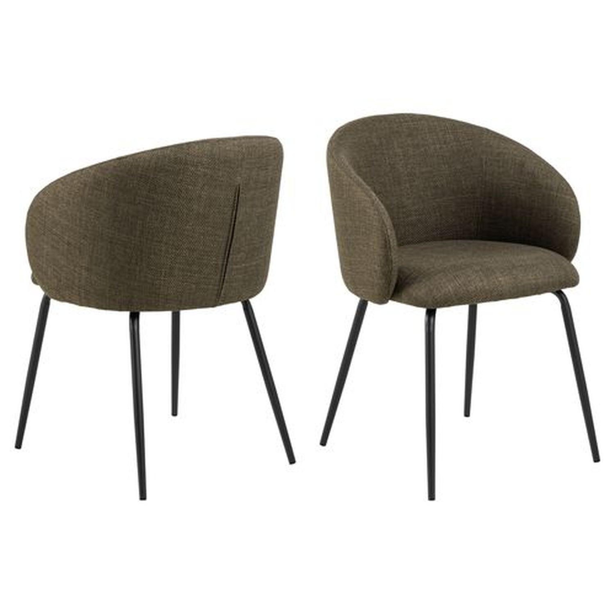 Voir la diapositive 1 : TOILINUX Lot de 2 chaises en tissu avec accoudoirs sören