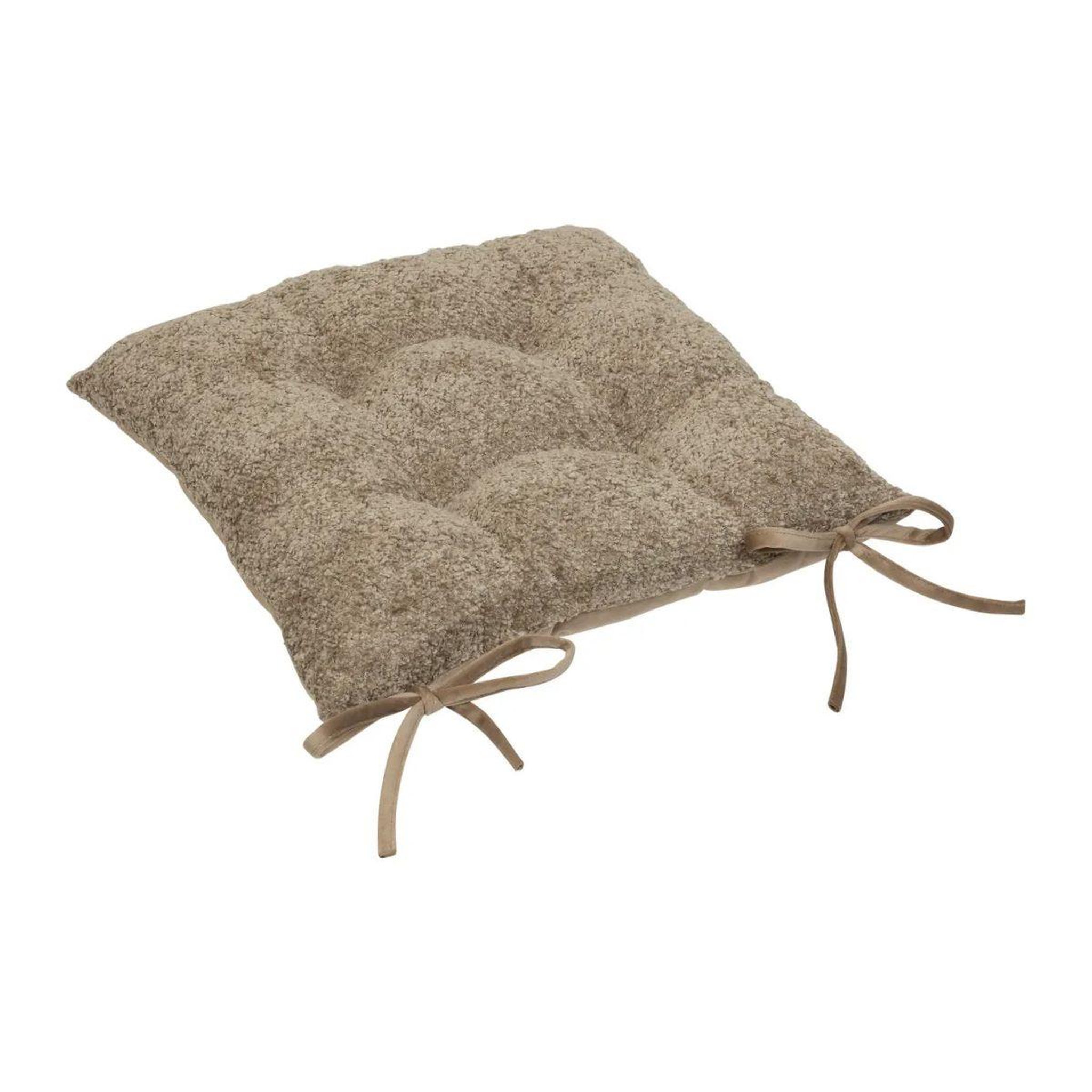 ATMOSPHERA Galette de chaise bouclette  soana  38x38cm lin