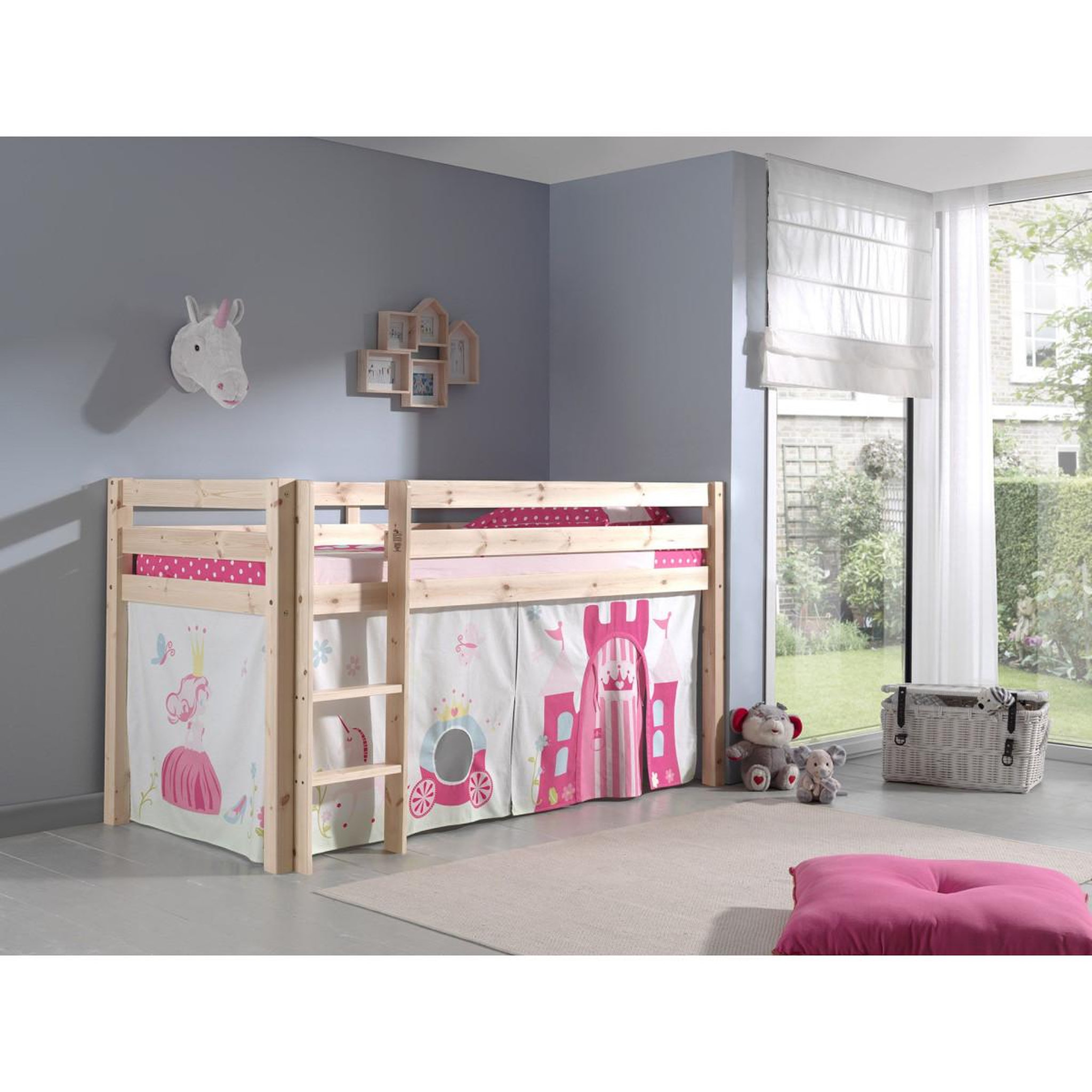 Voir la diapositive 3 : Paris Prix Pack - lit enfant, tente & tunnel  pino princesse  naturel