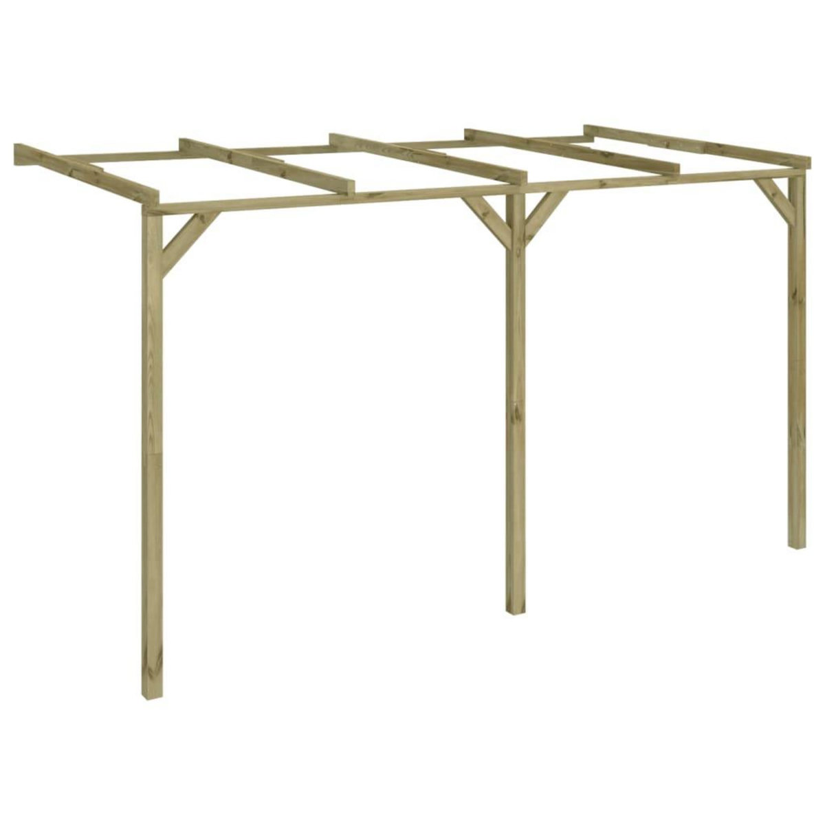 VIDAXL Pergola a appentis 2 x 4 x 2,2 m Bois