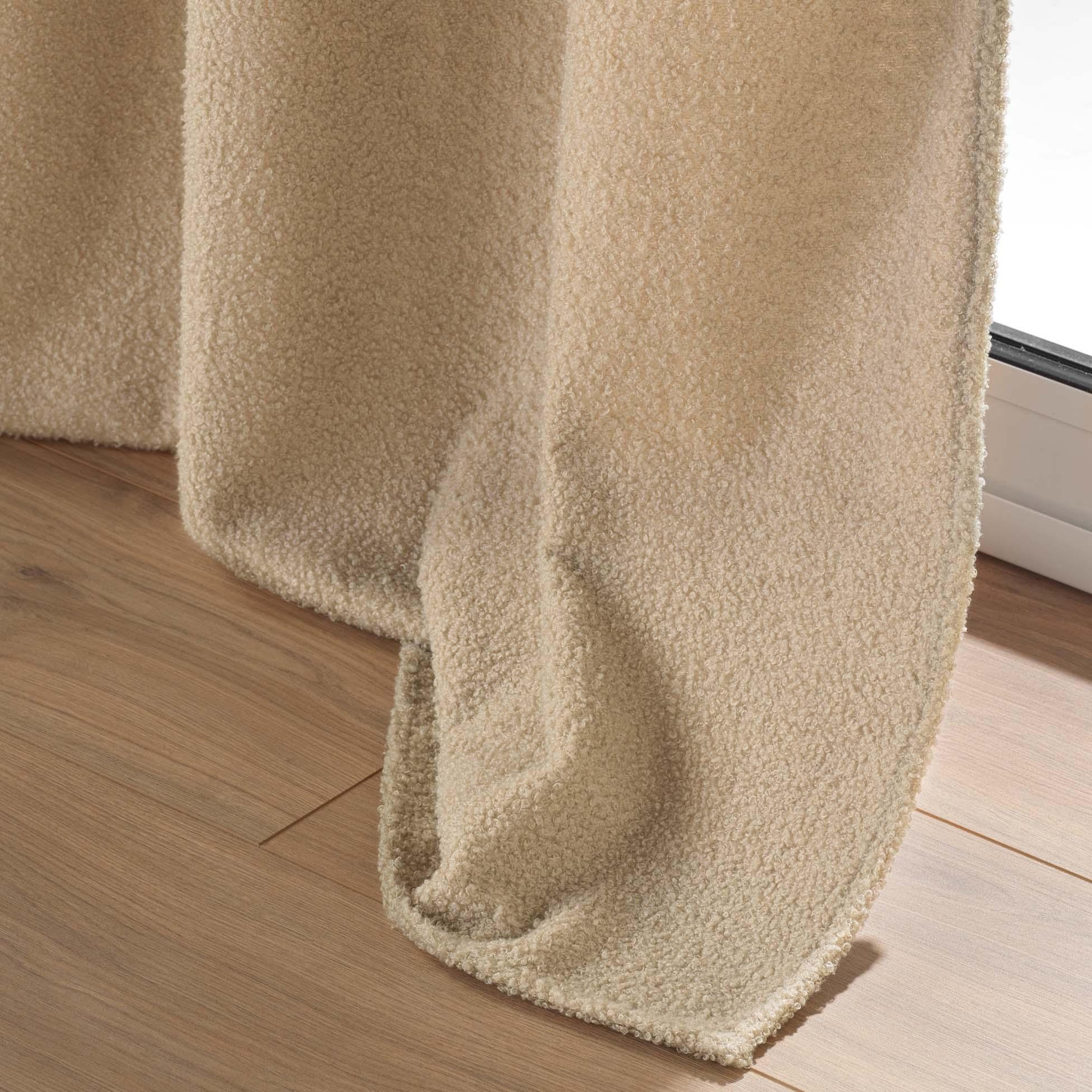 Voir la diapositive 3 : Eden 1 rideau bouclette wooly design et moderne