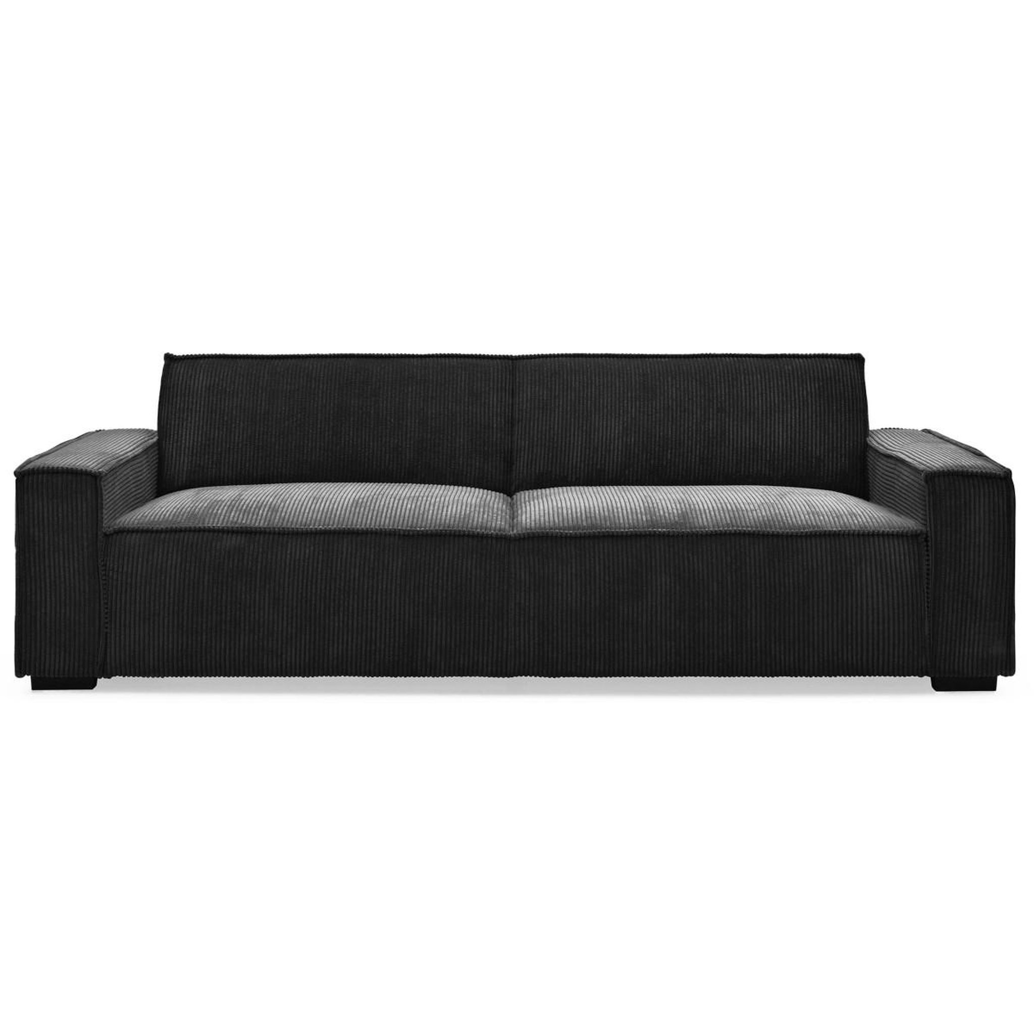 Voir la diapositive 2 : Paris Prix Canapé convertible 3 places velours  dudley  230cm noir