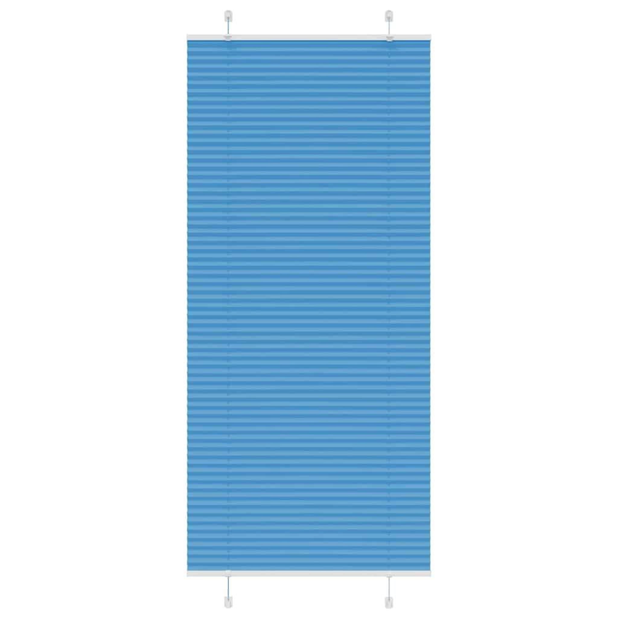VIDAXL Store plisse bleu 100x200 cm largeur du tissu 99,4 cm polyester