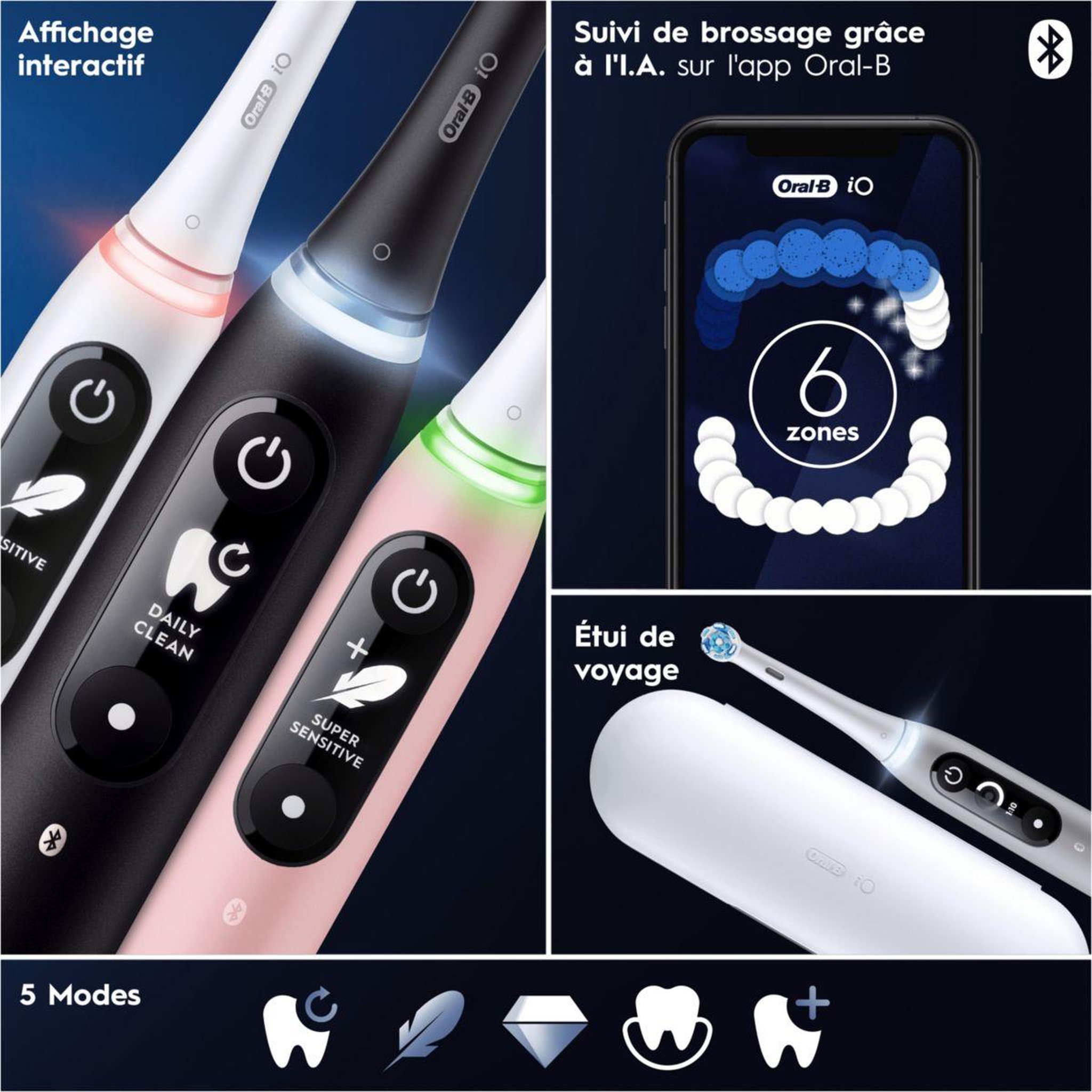 Voir la diapositive 5 : ORAL B Brosse à dents électrique io6s series white
