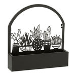 Paris Prix Jardinière Murale en Métal  Cactus  39cm Noir