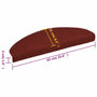 Voir la diapositive 6 : VIDAXL Tapis autoadhesifs de marches 10 pcs Rouge 65x21x4cm Aiguillete