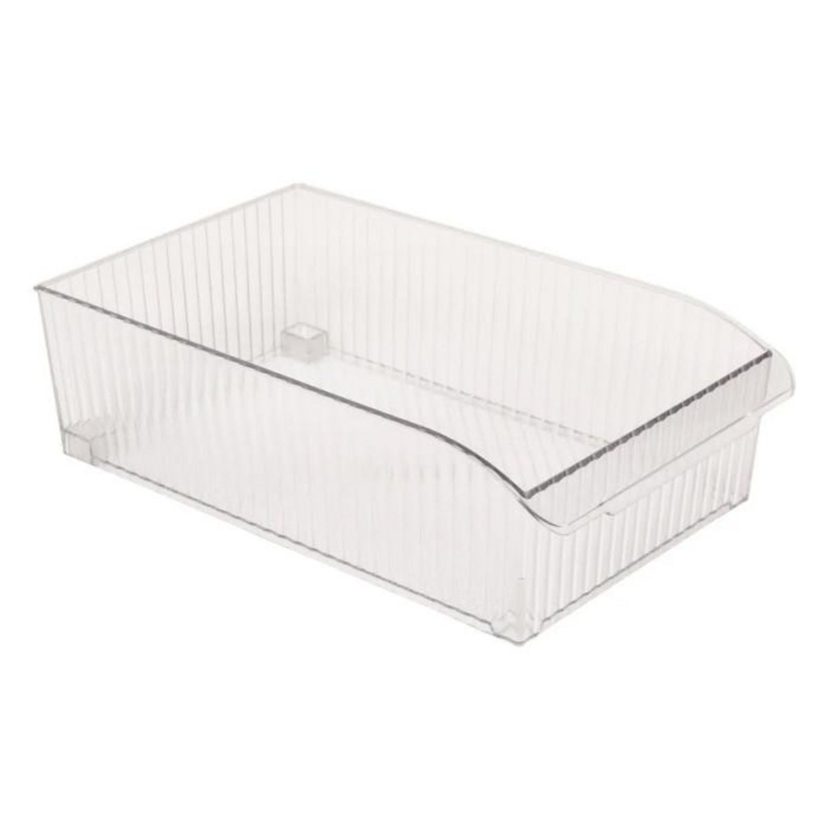 FIVE Bac de Rangement Frigo à Roulettes  Streaks  22x36cm Transparent