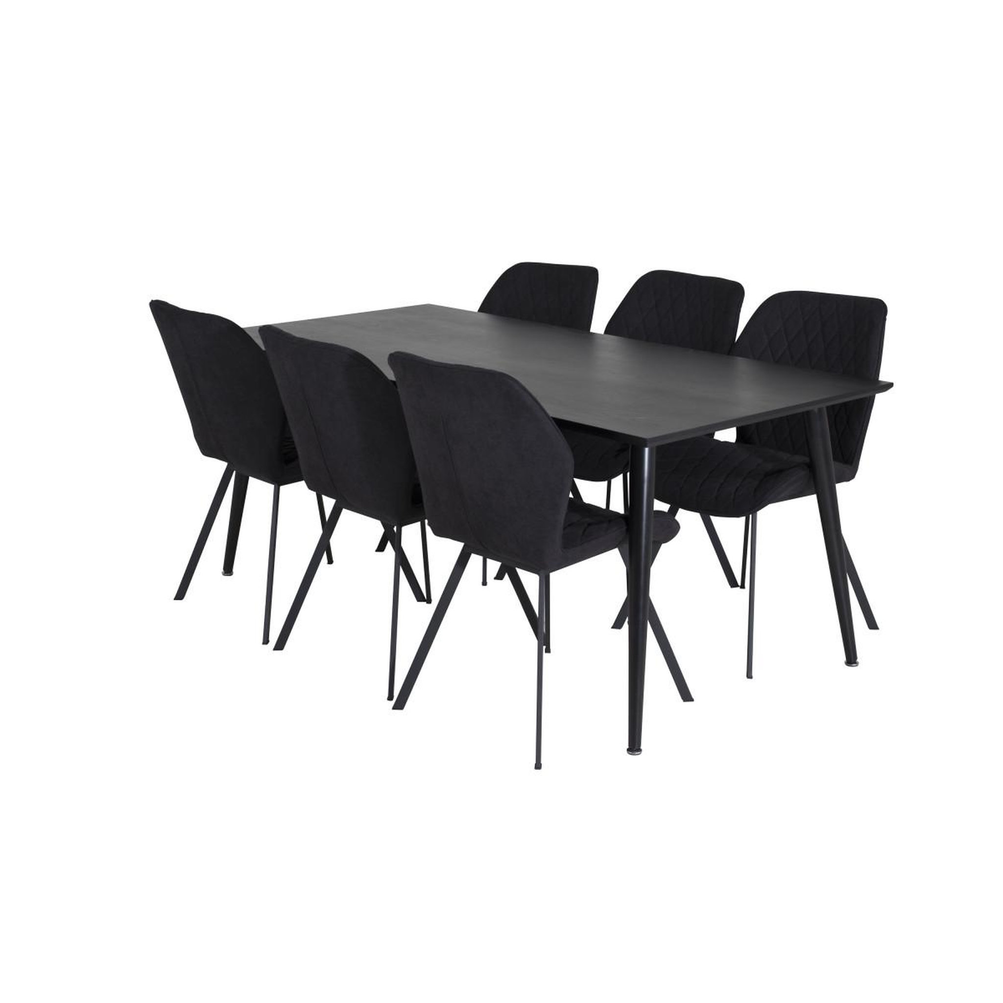 Voir la diapositive 3 : Paris Prix Ensemble table à manger & 6 chaises  dipp & gemma  180cm noir