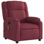 Voir la diapositive 3 : VIDAXL Fauteuil de massage inclinable Rouge bordeaux Tissu