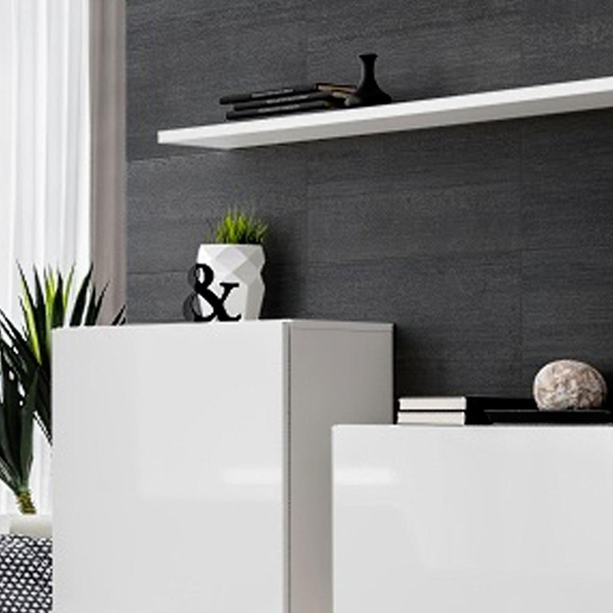 Voir la diapositive 3 : Paris Prix Lot de 2 blocs & étagère  switch sbi  130cm blanc