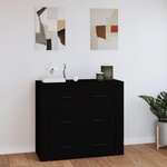 VIDAXL Buffet Noir 80x33x70 cm Bois d'ingenierie