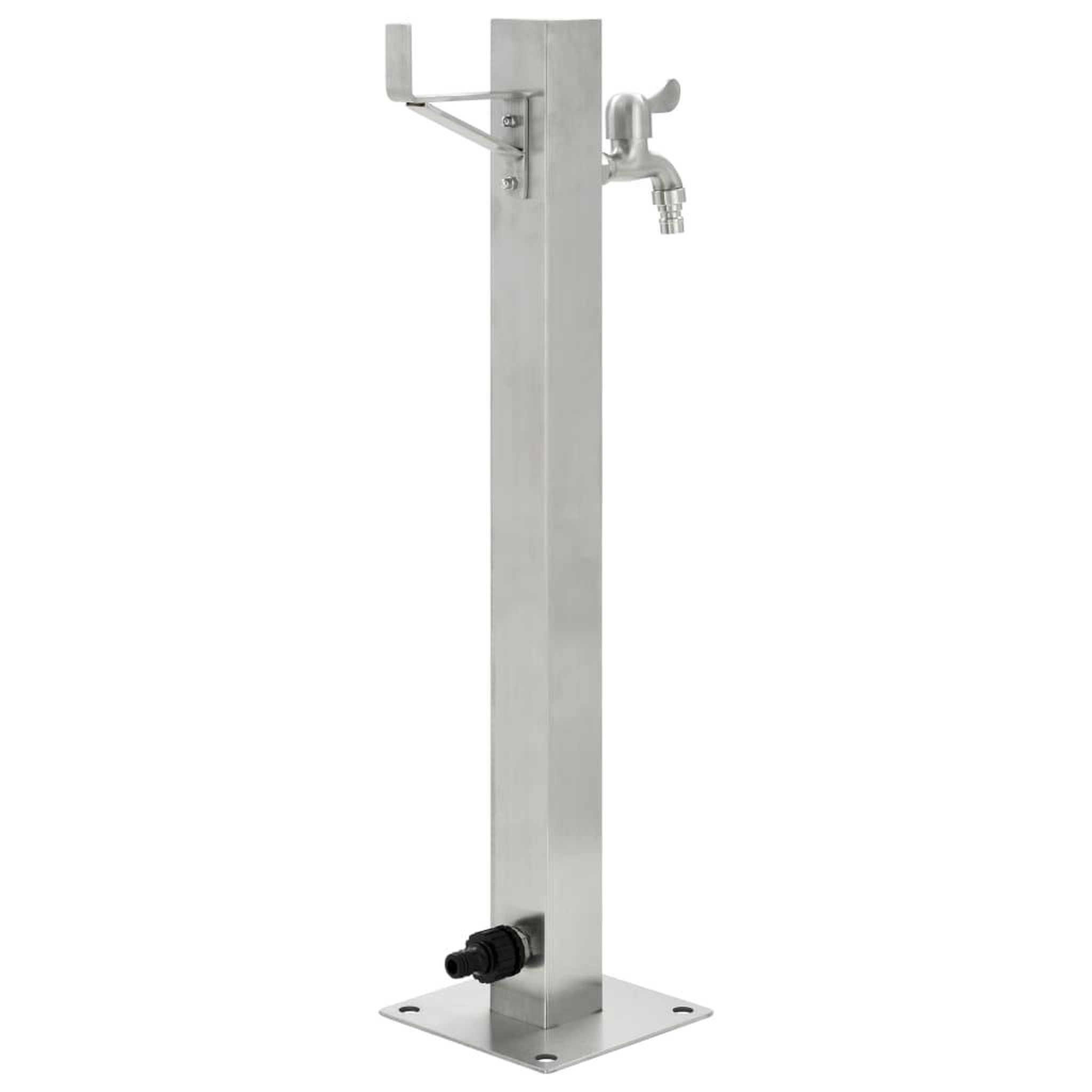 Voir la diapositive 3 : VIDAXL Colonne a eau de jardin carree Acier inoxydable 65 cm