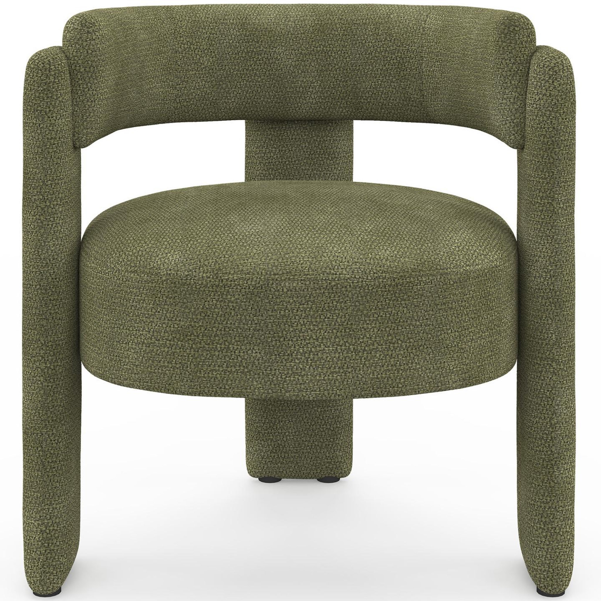 Voir la diapositive 3 : ID MARKET Fauteuil tripode gustave tissu chenille vert