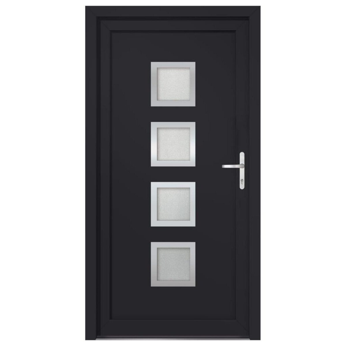 VIDAXL Porte d'entree anthracite 98x208 cm PVC