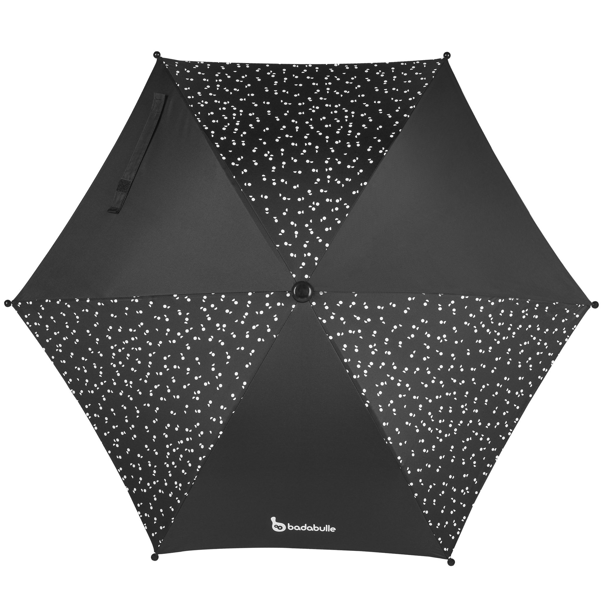 Voir la diapositive 1 : BADABULLE Ombrelle Anti-UV 50+ universelle noire