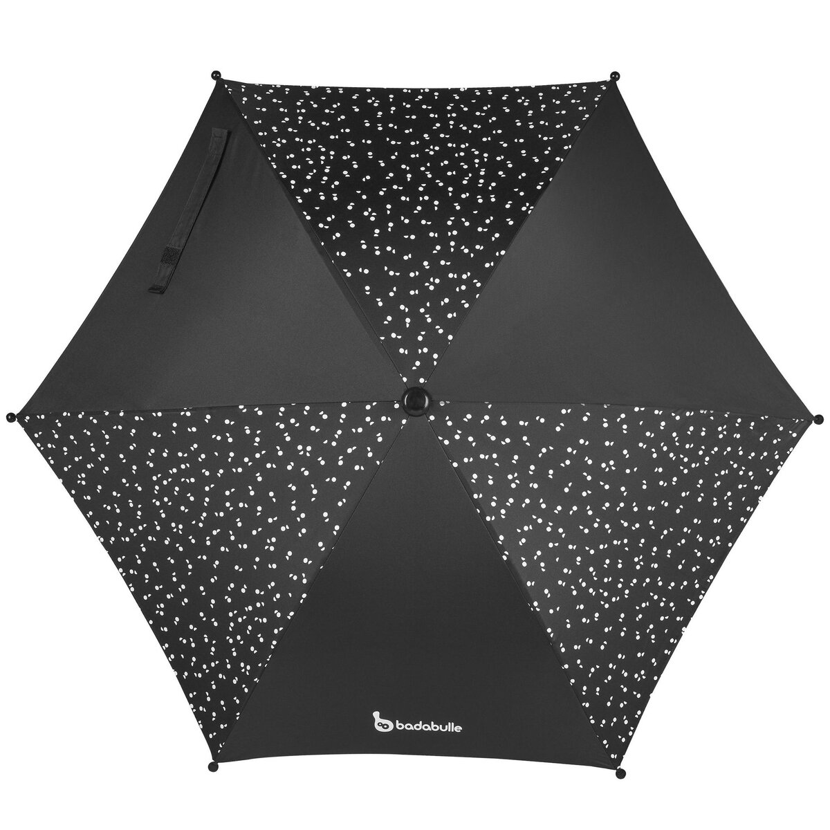 BADABULLE Ombrelle Anti-UV 50+ universelle noire