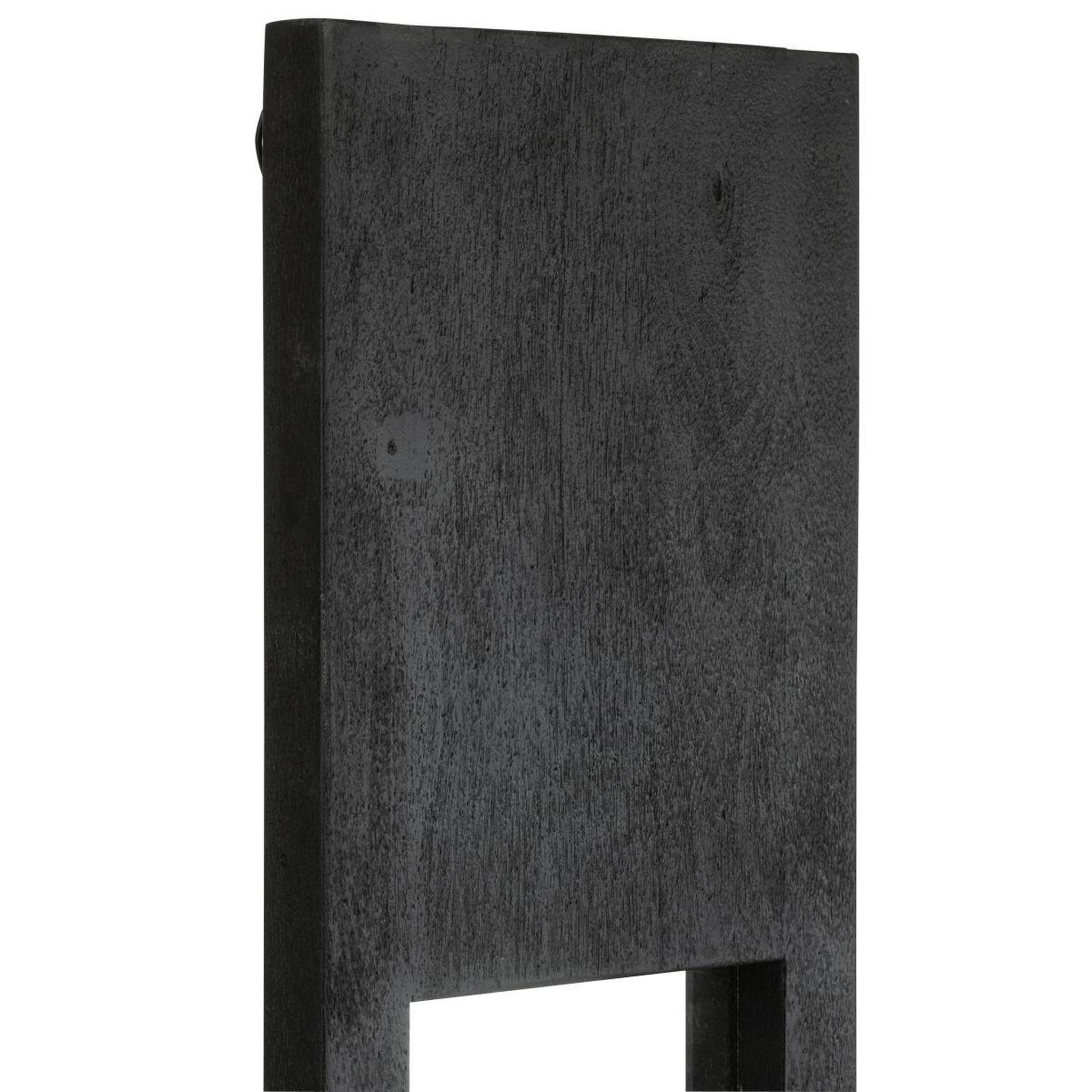 Voir la diapositive 5 : J-LINE Miroir Mural en Bois  Hiram  150cm Noir