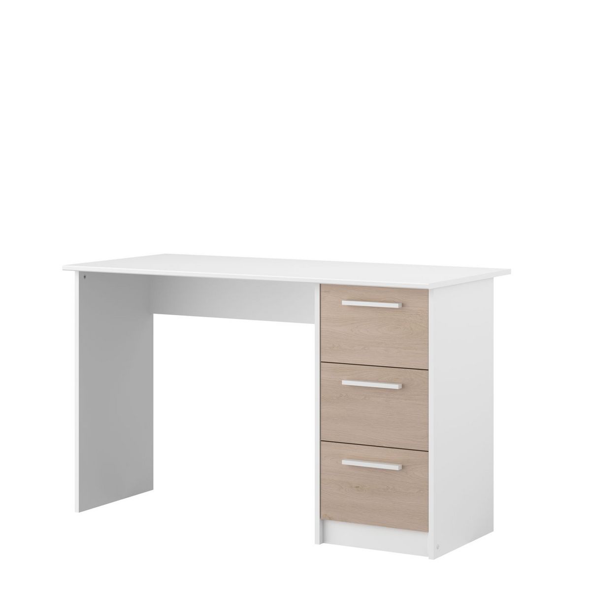Bureau enfant droit 3 tiroirsL121 x H74 x P55cm STUDY