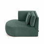 Voir la diapositive 1 : LISA DESIGN Santorini - module d'assise méridienne gauche - en tissu texturé