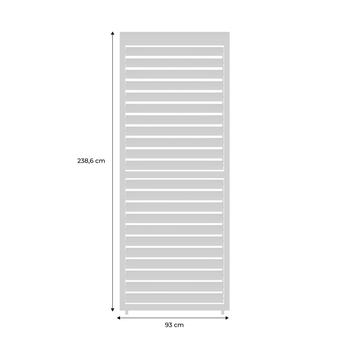 SWEEEK Persienne à lames orientables 100cm pour pergola bioclimatique aluminium 3x3m V2 4x3m 6x3m Triomphe