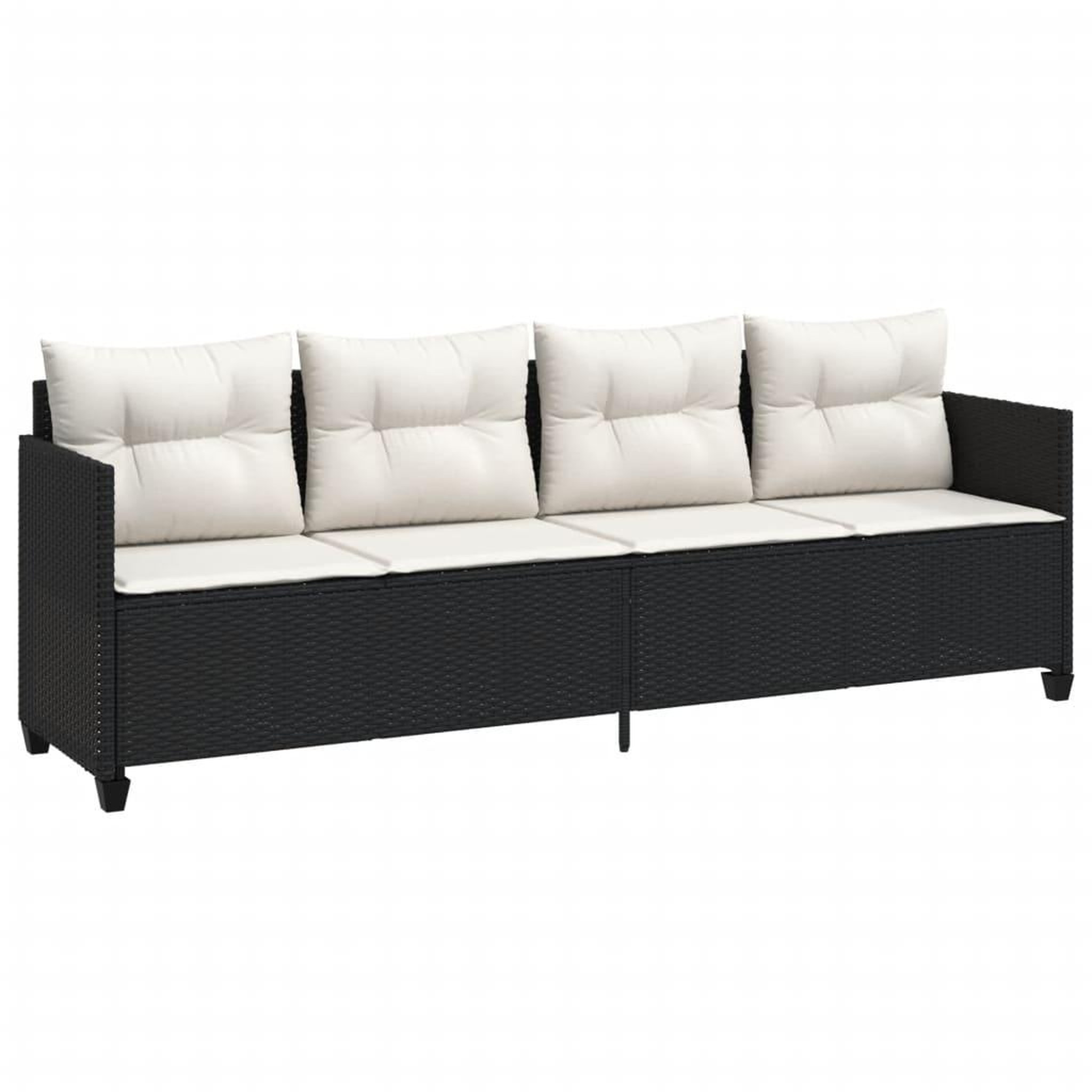 Voir la diapositive 3 : VIDAXL Salon de jardin 5 pcs avec coussins noir resine tressee