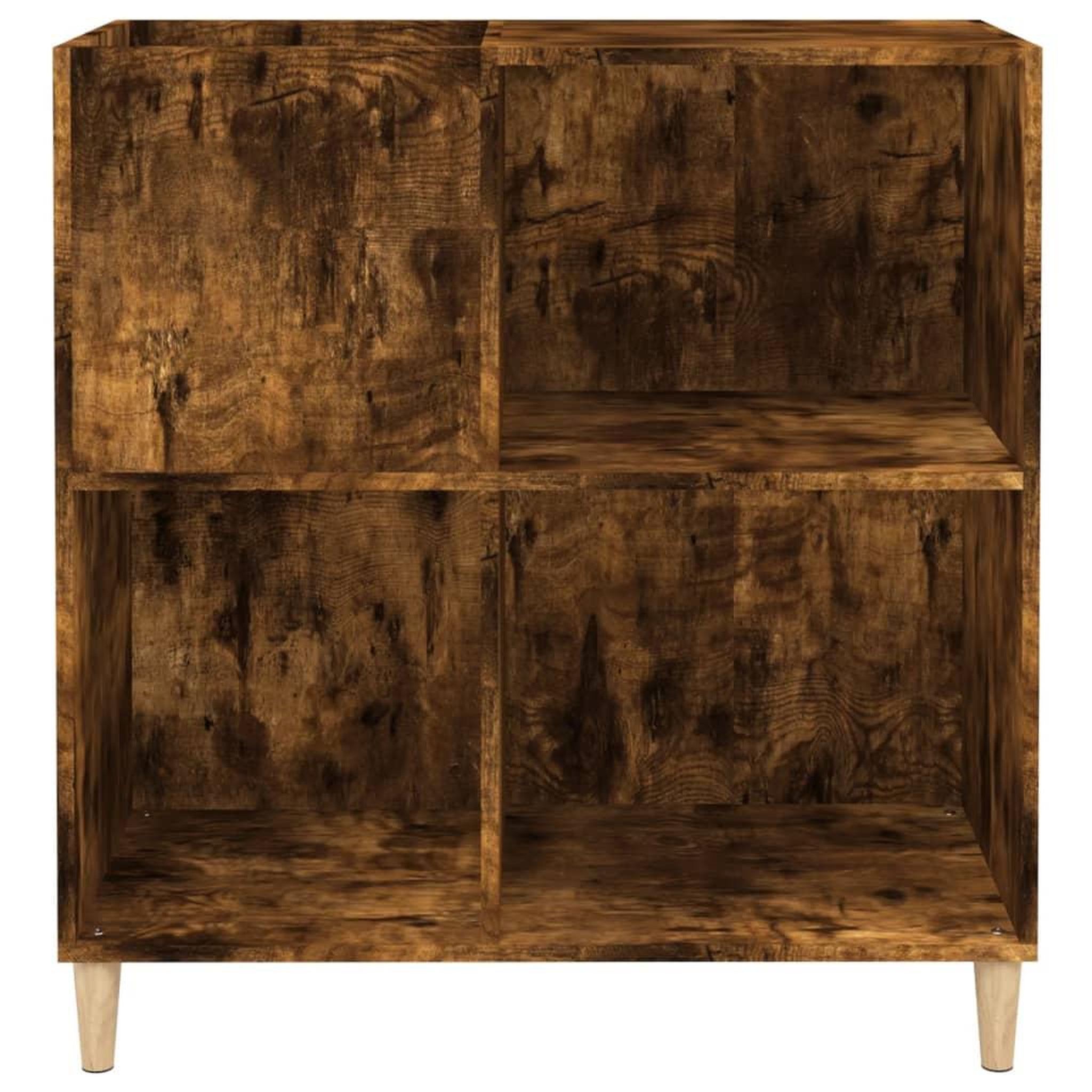 Voir la diapositive 5 : VIDAXL Armoire a disques chene fume 84,5x38x89 cm bois d'ingenierie