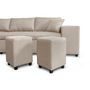 Voir la diapositive 8 : Canapé d'angle réversible convertible avec coffre + 2 poufs avec niche fixe à droite ANETTA