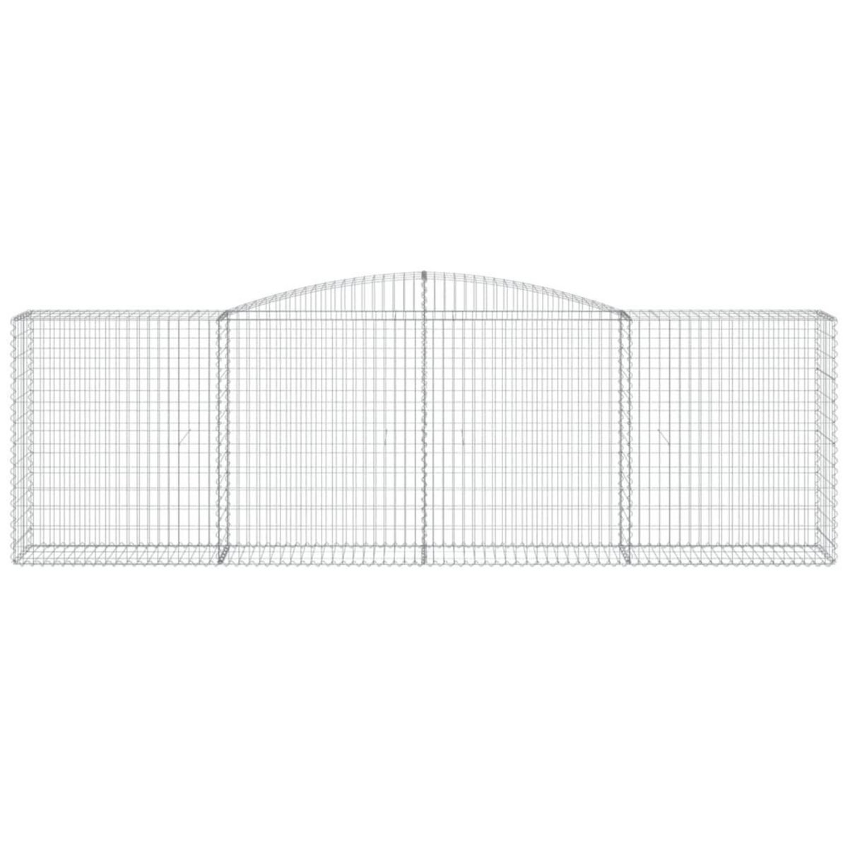 VIDAXL Paniers a gabions arques 20 pcs 400x50x120/140 cm Fer galvanise