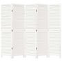 Voir la diapositive 4 : VIDAXL Cloison de separation 5 panneaux blanc bois de paulownia massif