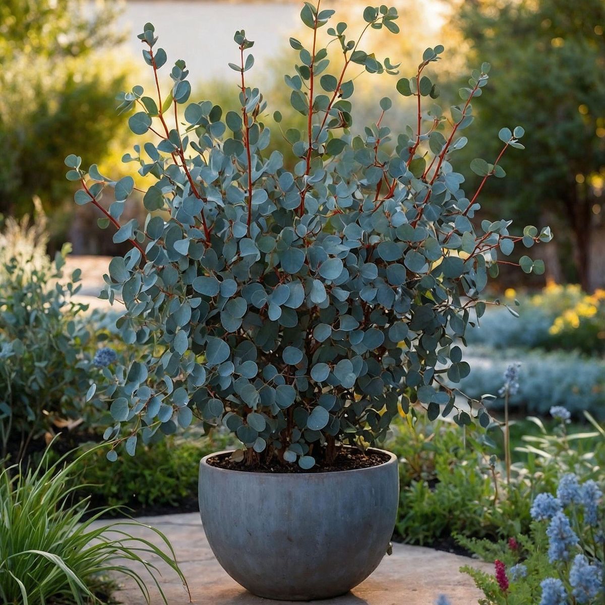 PLANT IN A BOX Gommier - Set de 2 - Eucalyptus cinerea 'Silver Dollar' - H90-110cm - ⌀19cm
