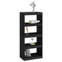 Voir la diapositive 4 : VIDAXL Bibliotheque/Separateur de piece Noir 60x30x135,5 cm Pin massif