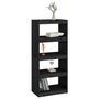 Voir la diapositive 4 : VIDAXL Bibliotheque/Separateur de piece Noir 60x30x135,5 cm Pin massif