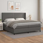 Voir la diapositive 2 : VIDAXL Sommier a lattes de lit avec matelas Gris 200x200 cm Similicuir