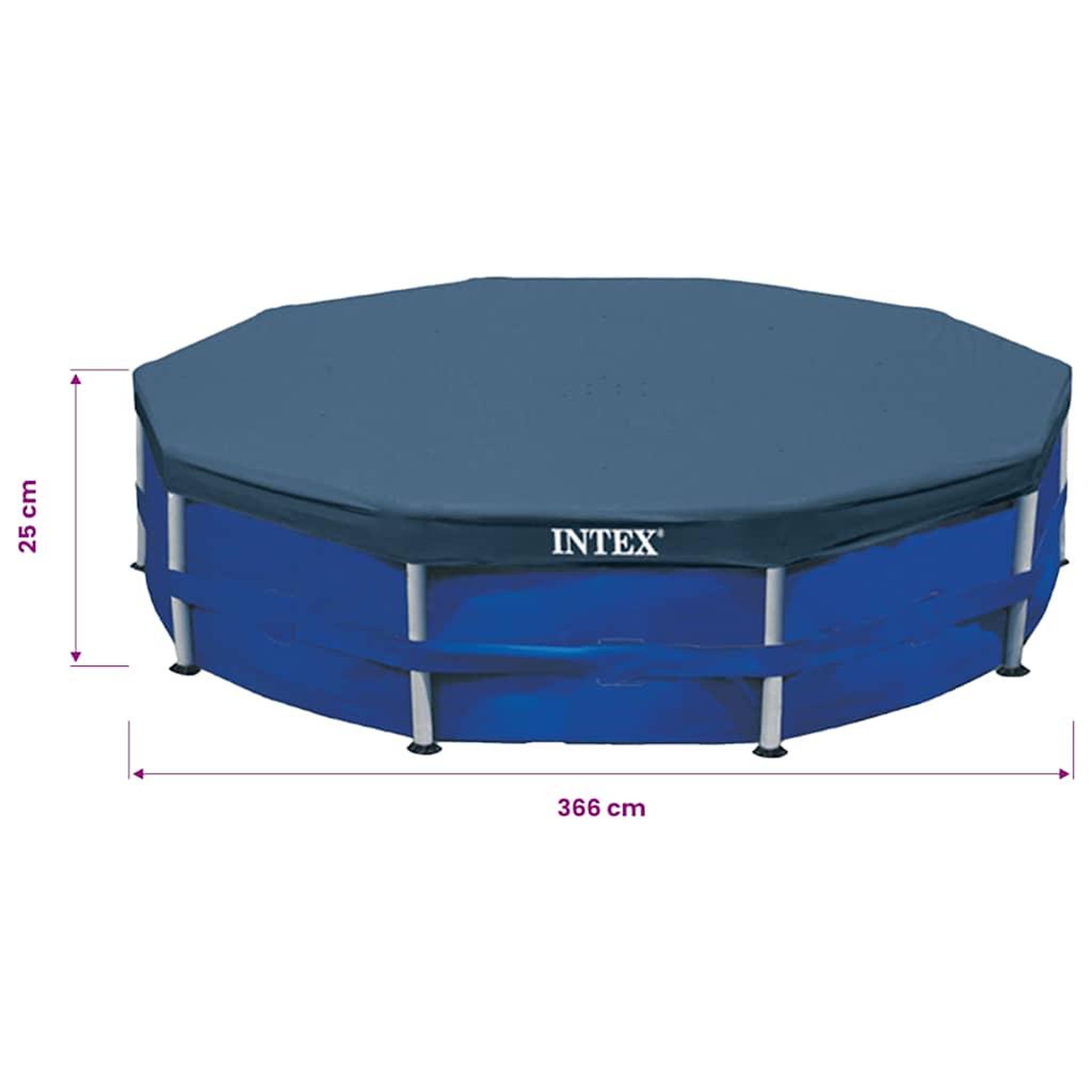 Voir la diapositive 4 : INTEX Intex Couverture de piscine ronde 366 cm 28031