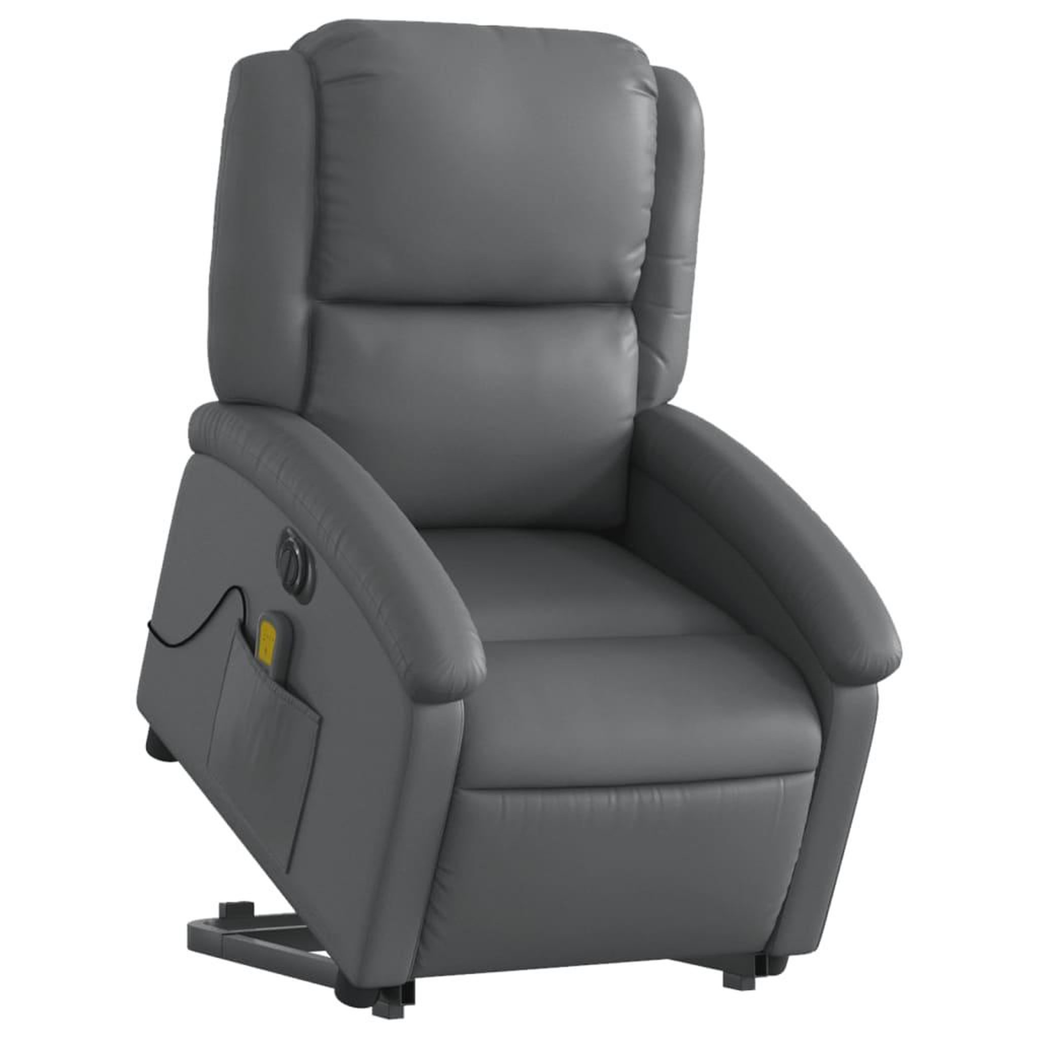 Voir la diapositive 3 : VIDAXL Fauteuil inclinable de massage electrique gris similicuir