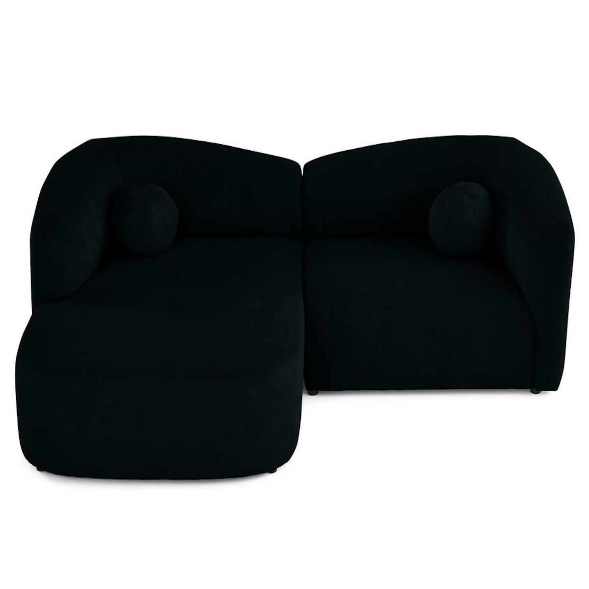 LISA DESIGN Charles - canapé d'angle gauche 4 places en velours texturé