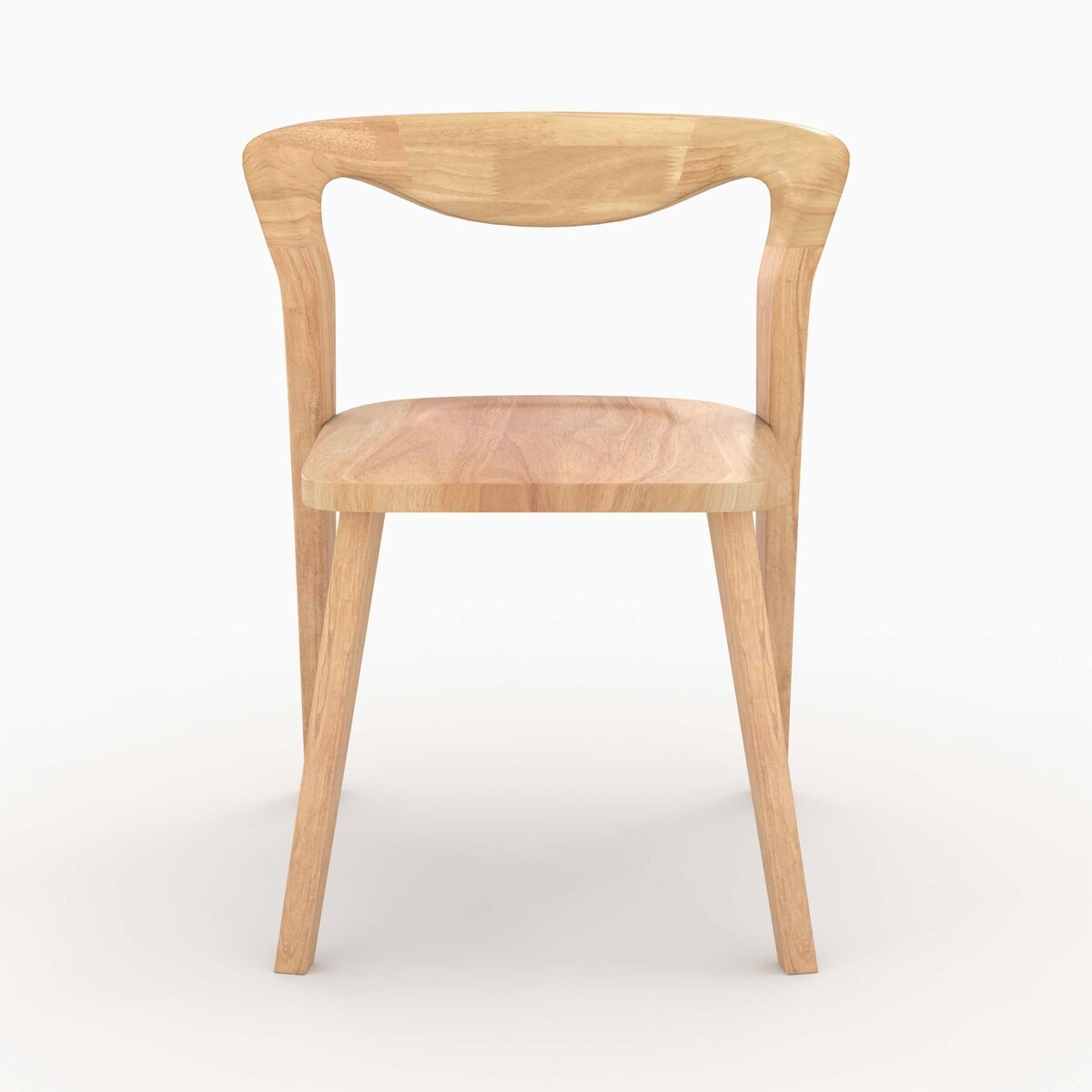 Rendez vous déco Chaise en bois d'hévéa foncé - Vega