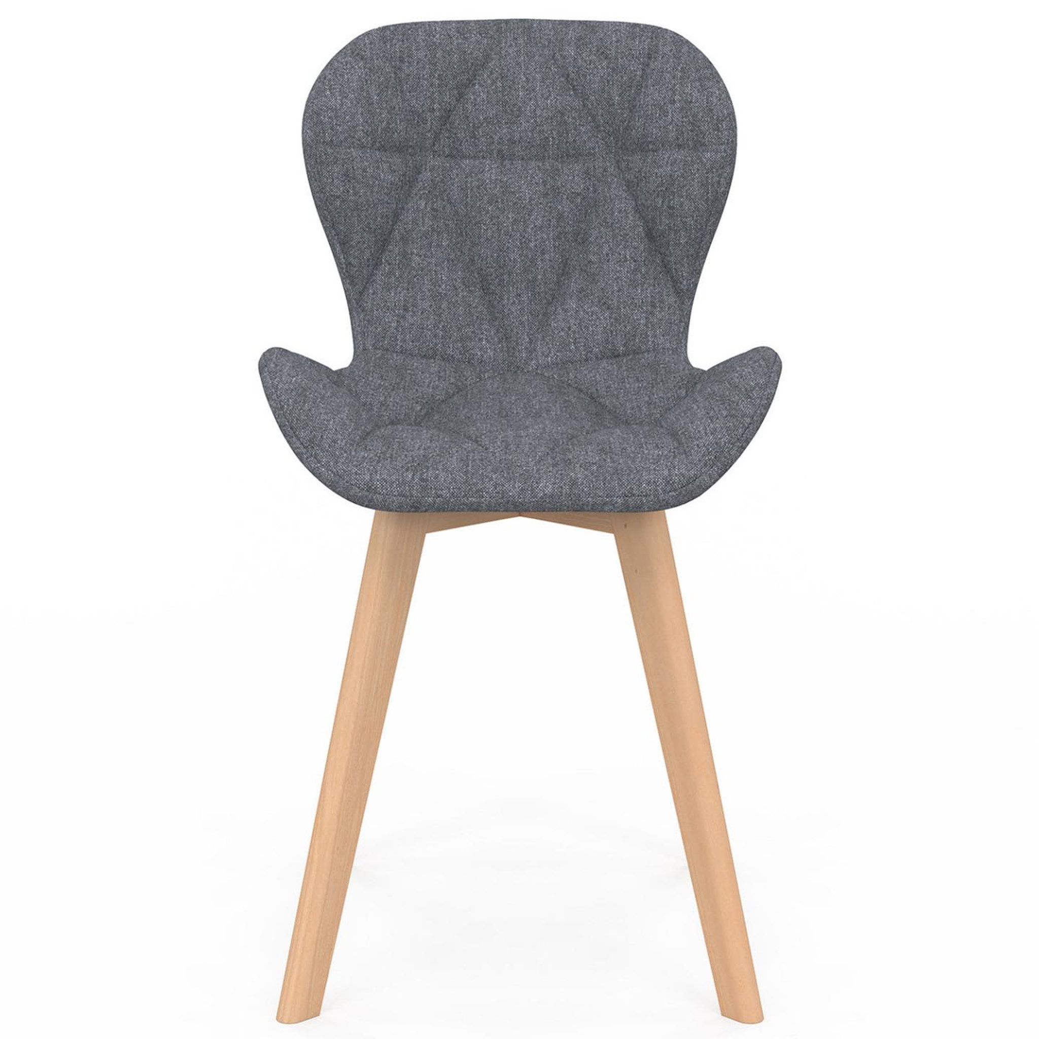 Voir la diapositive 3 : ID MARKET Lot de 6 chaises robine en tissu gris foncé pour salle à manger