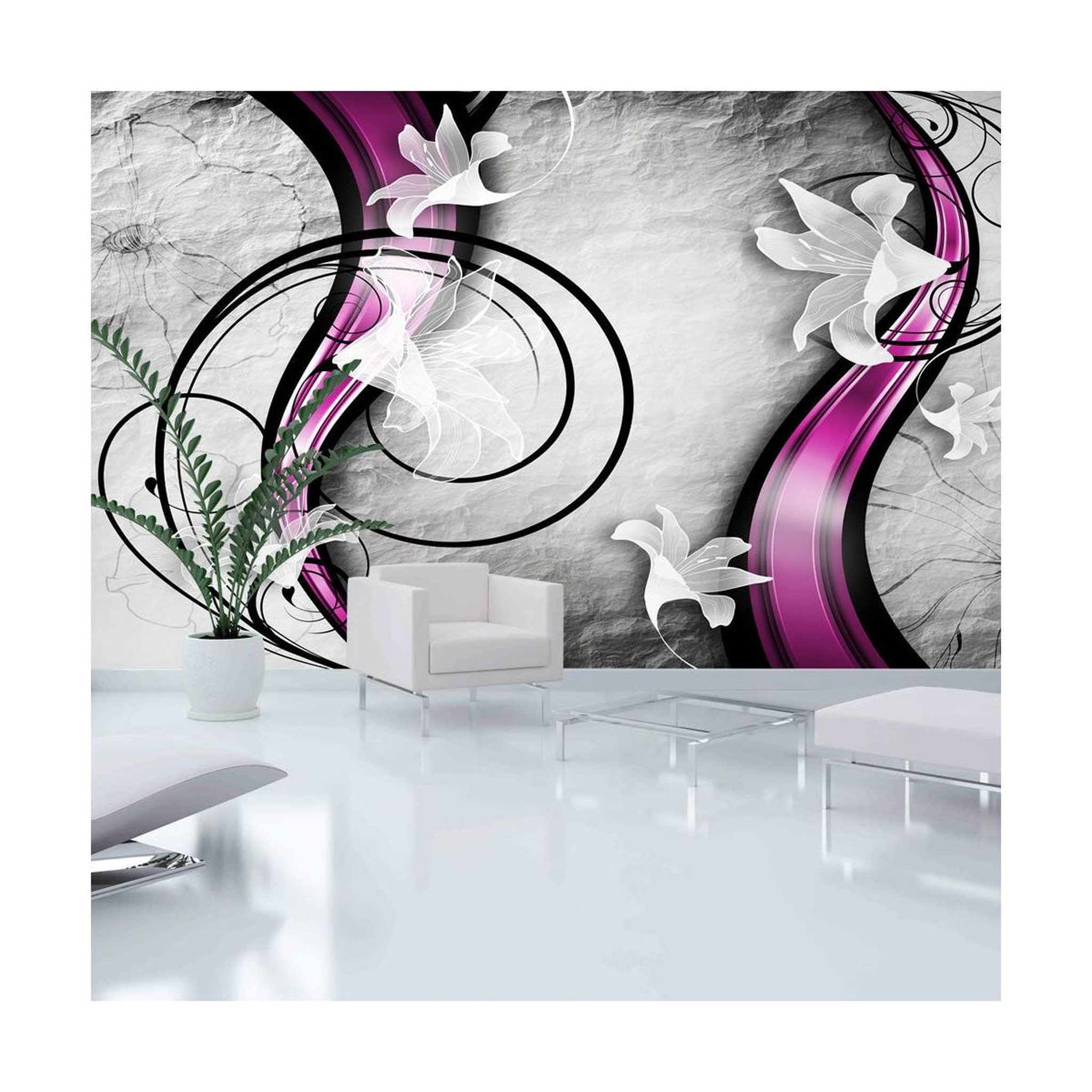 Paris Prix Papier peint xxl  flowery ribbon  280x500cm