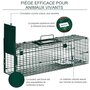 Voir la diapositive 6 : OUTSUNNY Piège de capture pour petits animaux type lapin rat - entrée, poignée - dim. 60L x 18l x 20H cm - métal vert