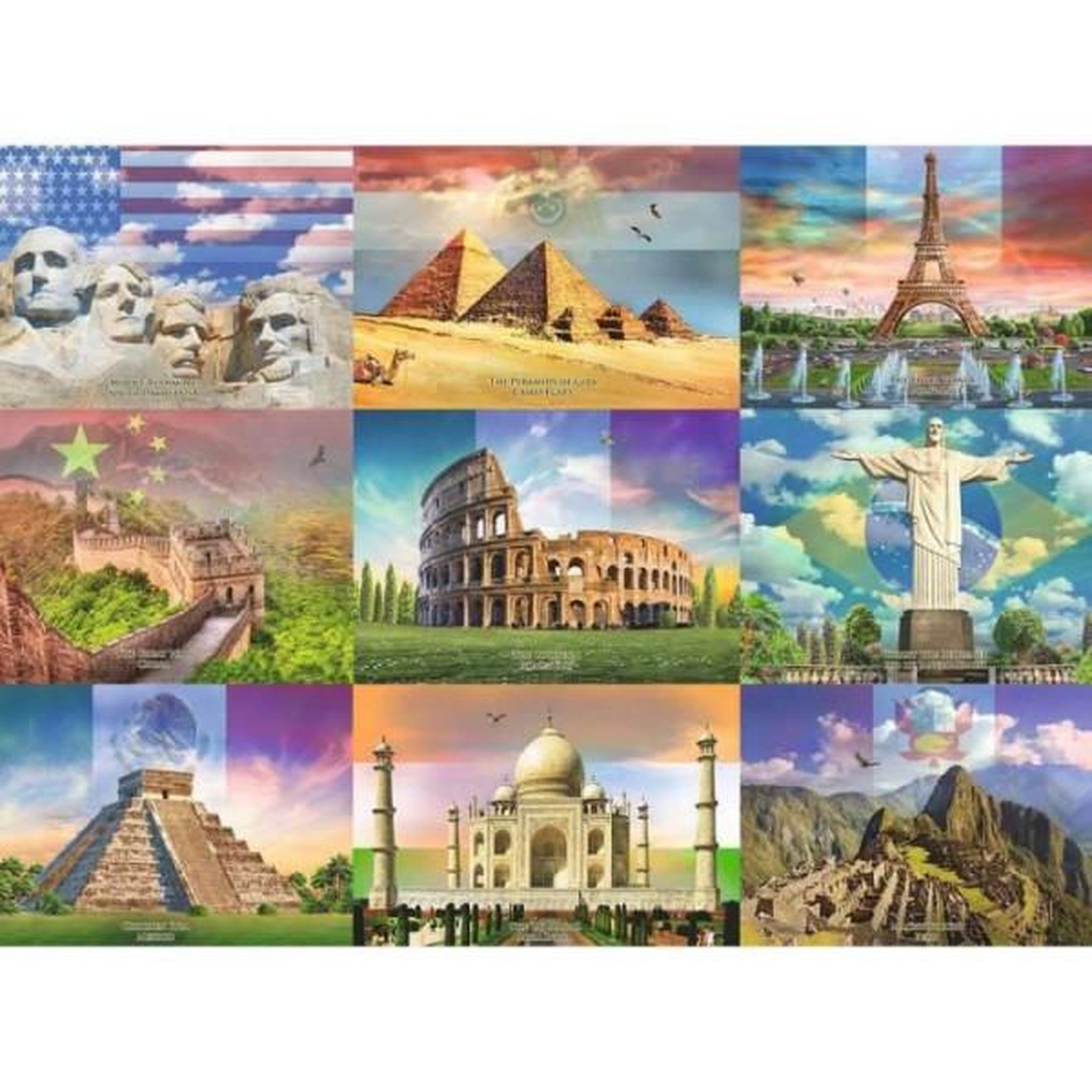 RAVENSBURGER Puzzle enfant 200 p xxl - les monuments du monde - ravensburger - architecture et monument - des 8 ans