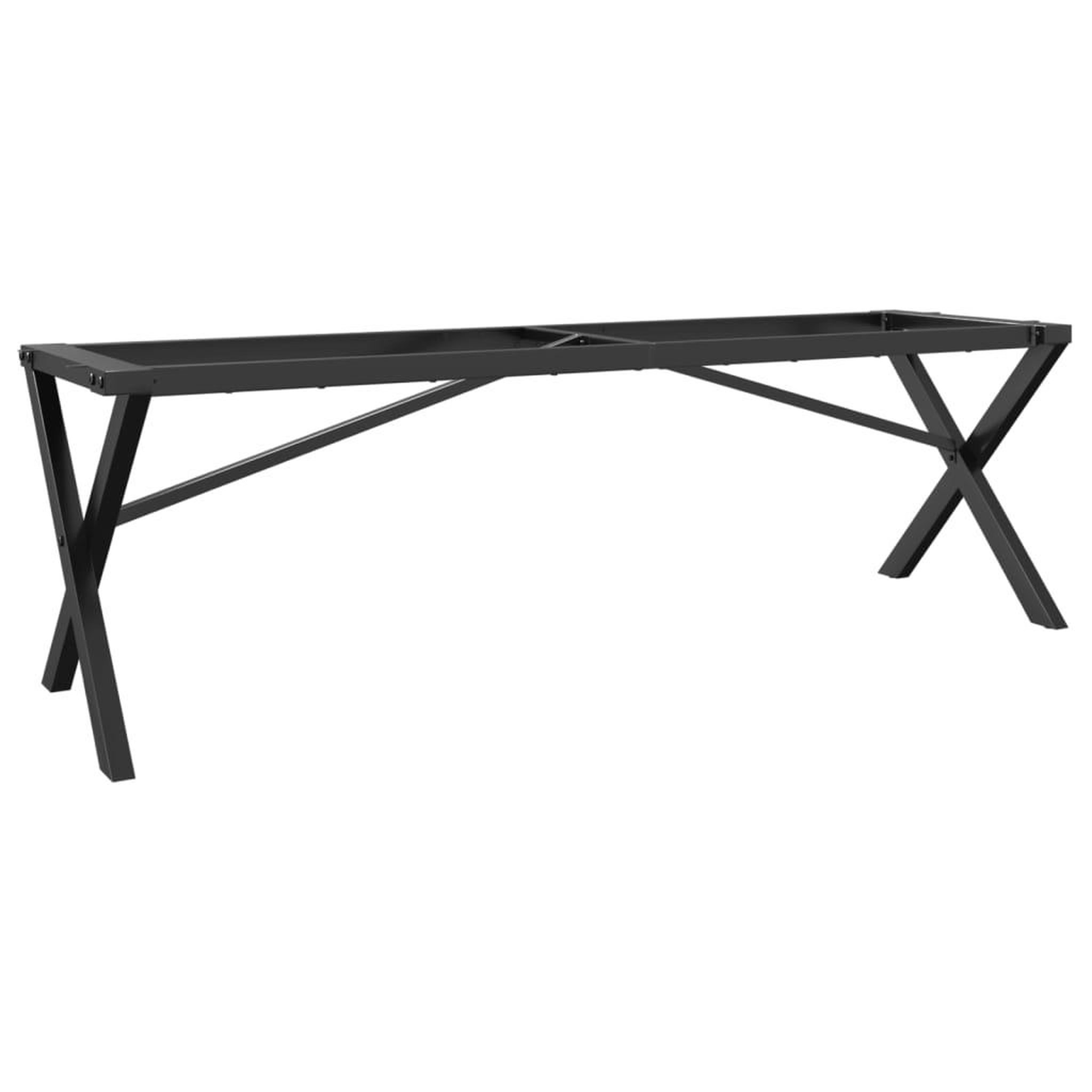 Voir la diapositive 2 : VIDAXL Pieds de table basse cadre en X 140x30x43 cm acier