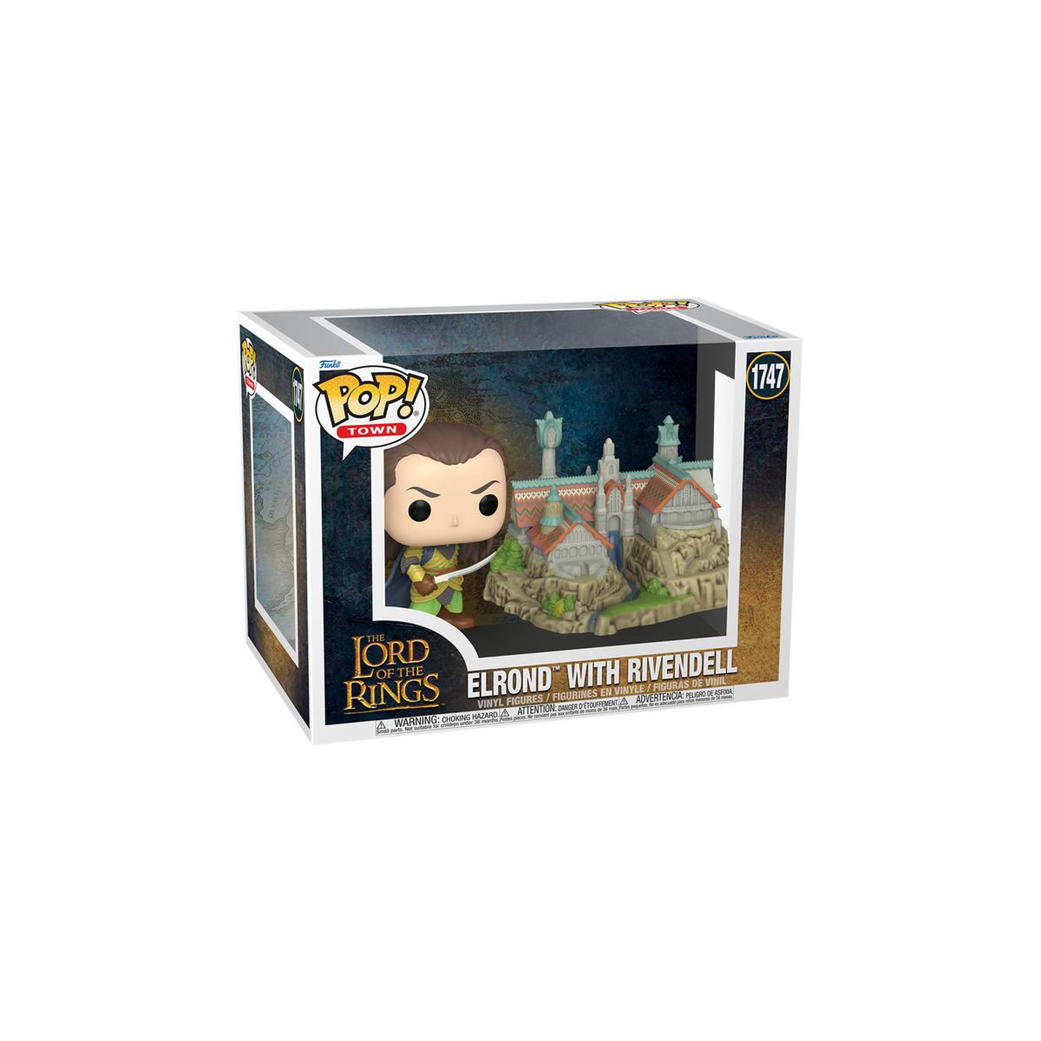 Voir la diapositive 3 : Funko Figurine Funko Pop Town Lord of the Rings S8 Elrond™ with Rivendell