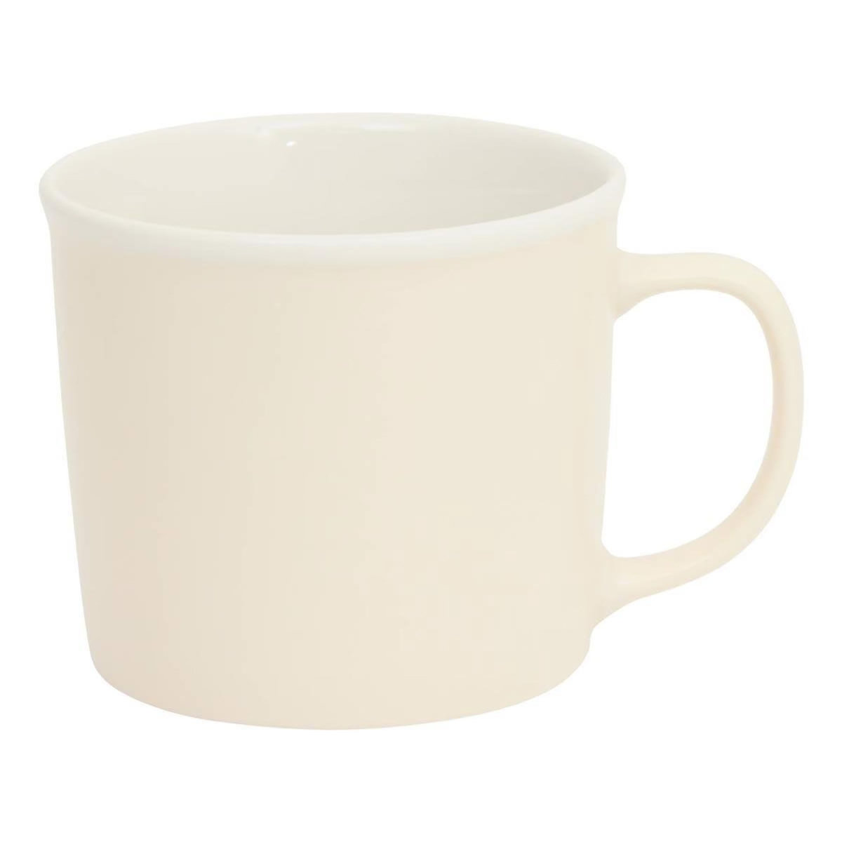 SECRET DE GOURMET Lot de 6 Mugs en Porcelaine  Nature  38cl Crème