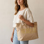 Voir la diapositive 2 : OZABI OZABI Sac de Plage Femme Jute Synthétique – Message Pailleté – Cordage